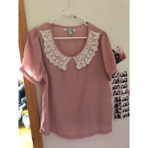 Forever 21 Pearl Collar Blouse
